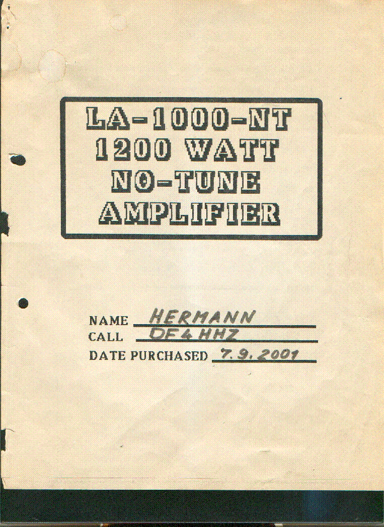 amp supply la 1000 amplifier